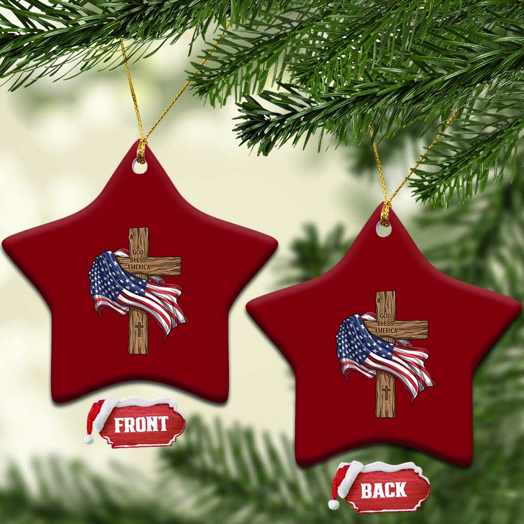 God Bless America 250 Years Ceramic Ornament 4th of July Christian Jesus TS14 Print Your Wear