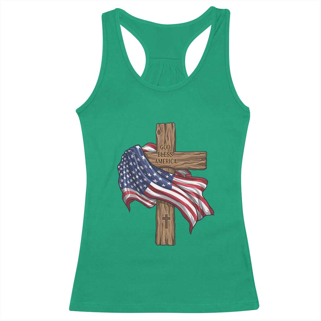 God Bless America 250 Years Racerback Tank Top 4th of July Christian Jesus TS14 Irish Green Print Your Wear