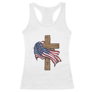 God Bless America 250 Years Racerback Tank Top 4th of July Christian Jesus TS14 White Print Your Wear