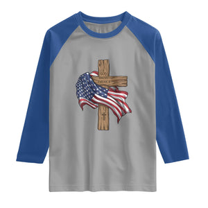 God Bless America 250 Years Raglan Shirt 4th of July Christian Jesus TS14 Sport Gray Royal Print Your Wear