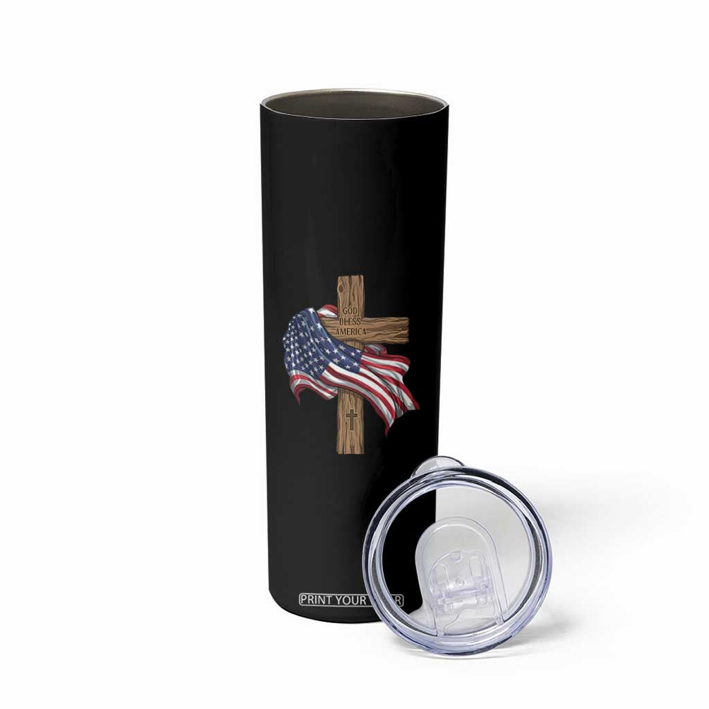 God Bless America 250 Years Skinny Tumbler 4th of July Christian Jesus TS14 Print Your Wear