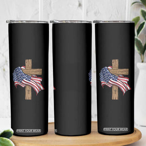 God Bless America 250 Years Skinny Tumbler 4th of July Christian Jesus TS14 Print Your Wear