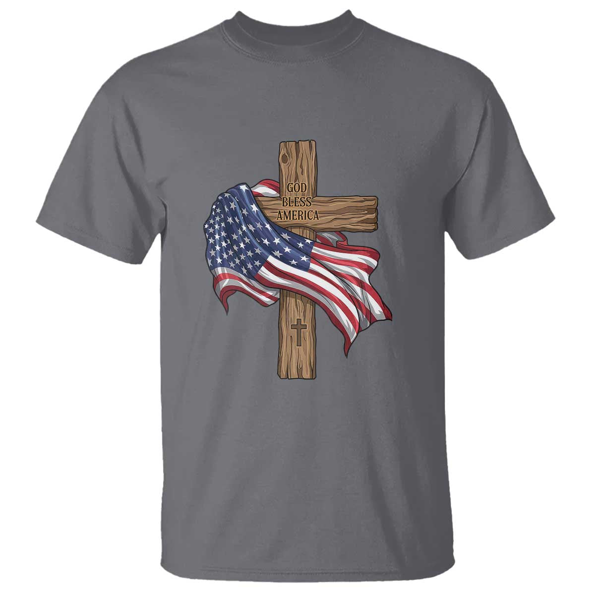 God Bless America 250 Years T Shirt 4th of July Christian Jesus TS14 Charcoal Print Your Wear