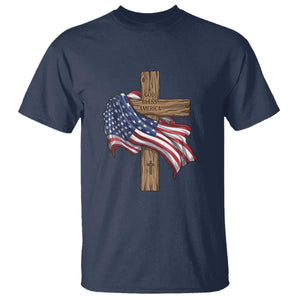God Bless America 250 Years T Shirt 4th of July Christian Jesus TS14 Navy Print Your Wear