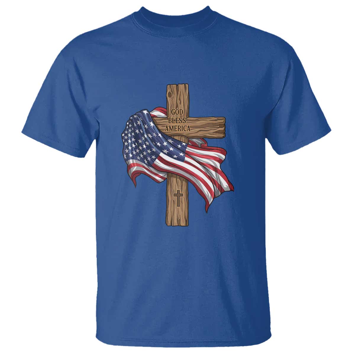 God Bless America 250 Years T Shirt 4th of July Christian Jesus TS14 Royal Blue Print Your Wear