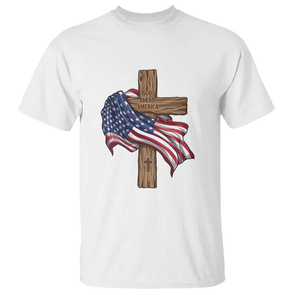 God Bless America 250 Years T Shirt 4th of July Christian Jesus TS14 White Print Your Wear
