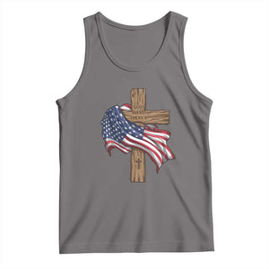 God Bless America 250 Years Tank Top 4th of July Christian Jesus TS14 Deep Heather Print Your Wear