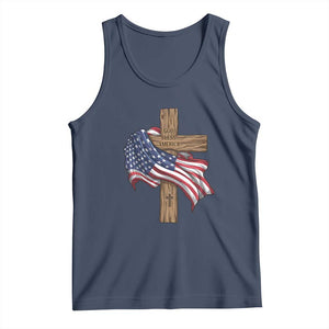 God Bless America 250 Years Tank Top 4th of July Christian Jesus TS14 Navy Print Your Wear