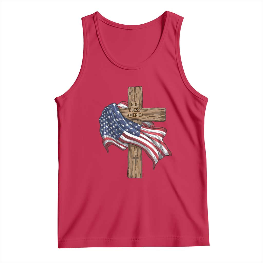 God Bless America 250 Years Tank Top 4th of July Christian Jesus TS14 Red Print Your Wear