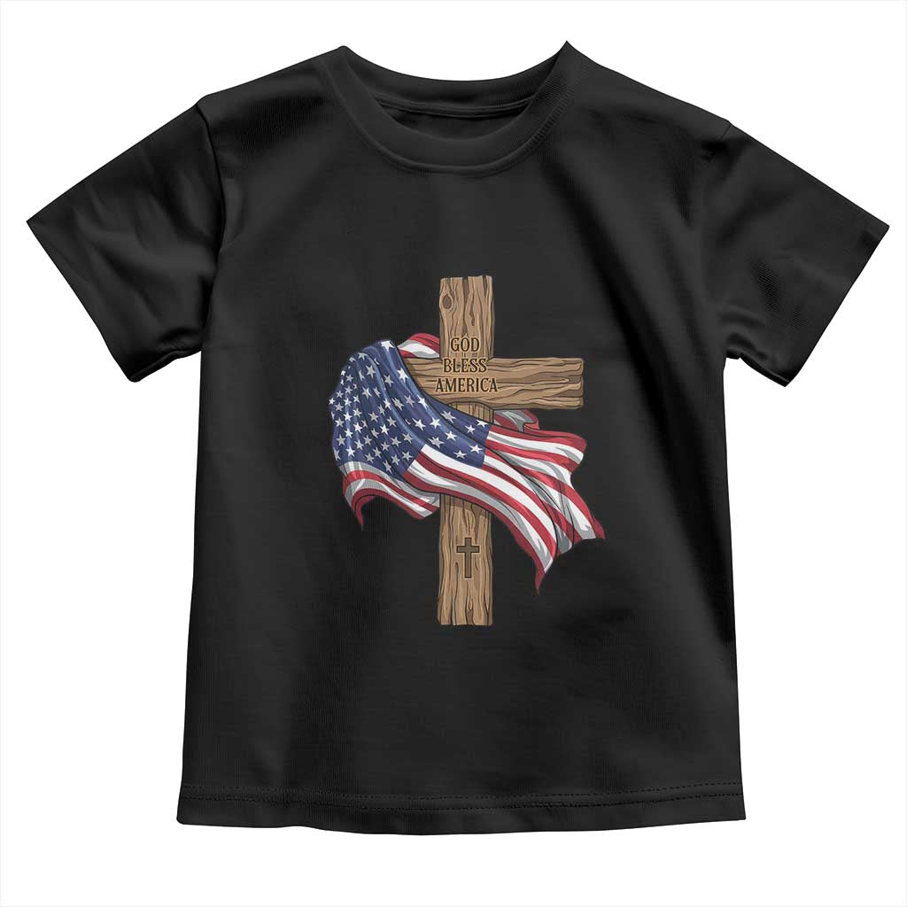 God Bless America 250 Years Toddler T Shirt 4th of July Christian Jesus TS14 Black Print Your Wear