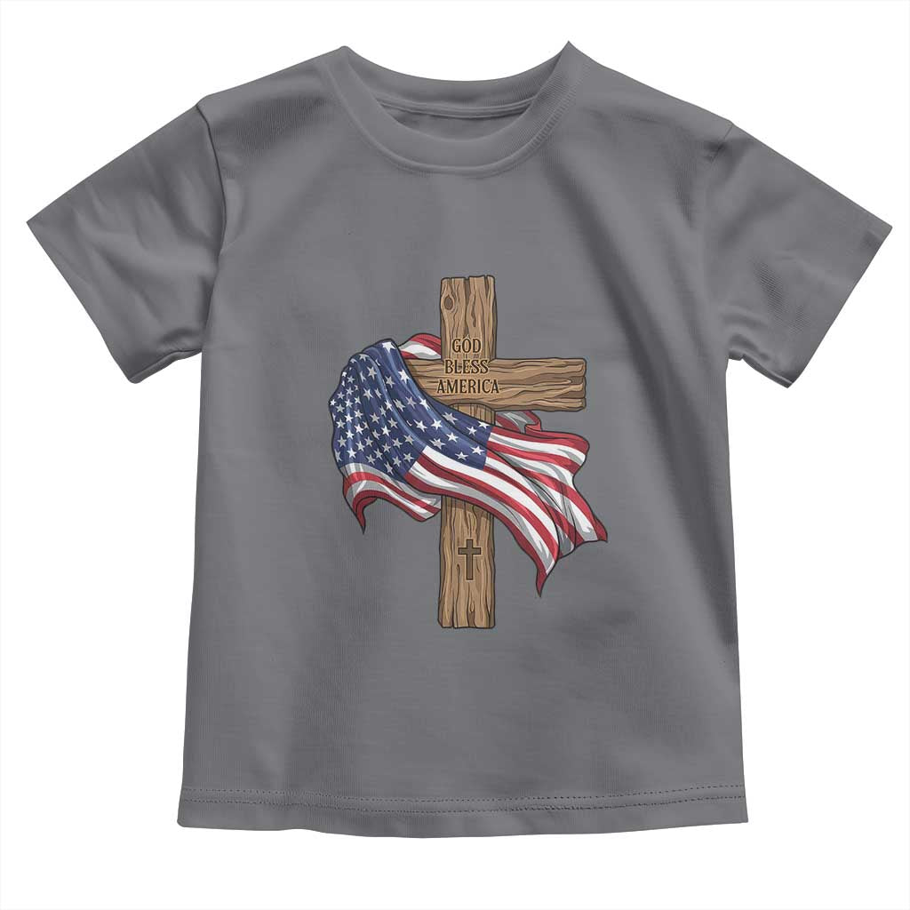 God Bless America 250 Years Toddler T Shirt 4th of July Christian Jesus TS14 Charcoal Print Your Wear