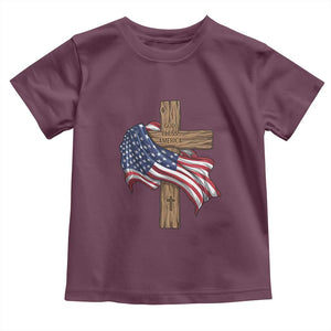 God Bless America 250 Years Toddler T Shirt 4th of July Christian Jesus TS14 Maroon Print Your Wear