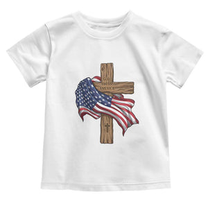 God Bless America 250 Years Toddler T Shirt 4th of July Christian Jesus TS14 White Print Your Wear