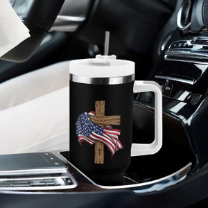 God Bless America 250 Years Tumbler With Handle 4th of July Christian Jesus TS14 Print Your Wear