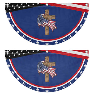 God Bless America 250 Years Patriotic Fan Flag 4th of July Christian Jesus