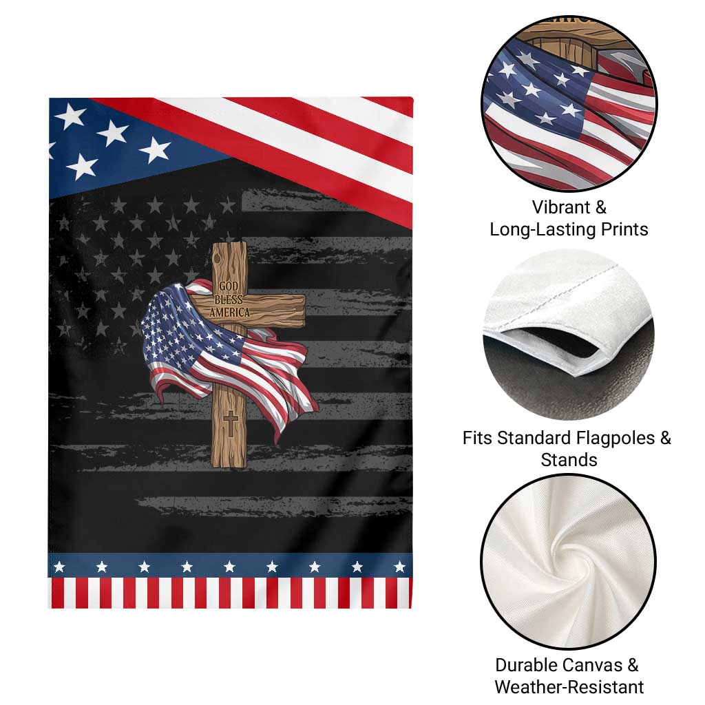 God Bless America 250 Years Patriotic Garden Flag 4th of July Christian Jesus TS14 Print Your Wear