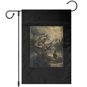 Weird Bass Fish Playing Bass Guitar Garden Flag Funny Cursed Meme TS14 Black Print Your Wear