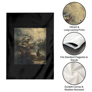 Weird Bass Fish Playing Bass Guitar Garden Flag Funny Cursed Meme TS14 Print Your Wear