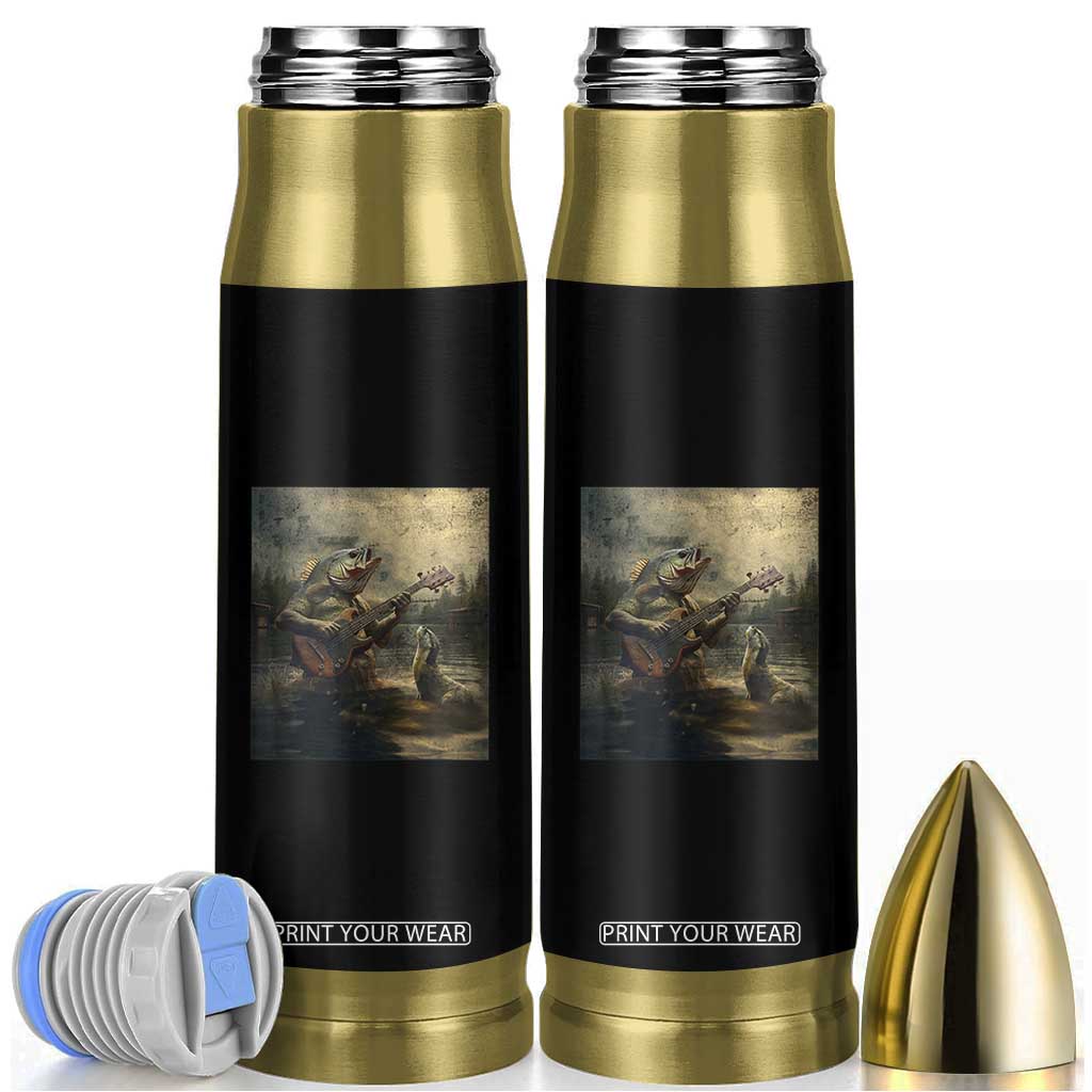 Weird Bass Fish Playing Bass Guitar Bullet Tumbler Funny Cursed Meme TS14 Black Print Your Wear