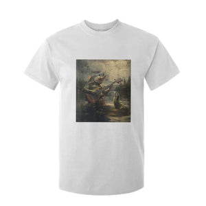 Weird Bass Fish Playing Bass Guitar T Shirt For Kid Funny Cursed Meme TS14 White Print Your Wear