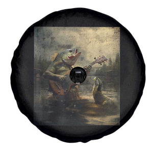 Weird Bass Fish Playing Bass Guitar Spare Tire Cover Funny Cursed Meme TS14 Print Your Wear