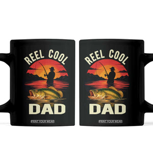 Funny Fishing Dad Coffee Mug Reel Cool Dad TS14 Black Print Your Wear