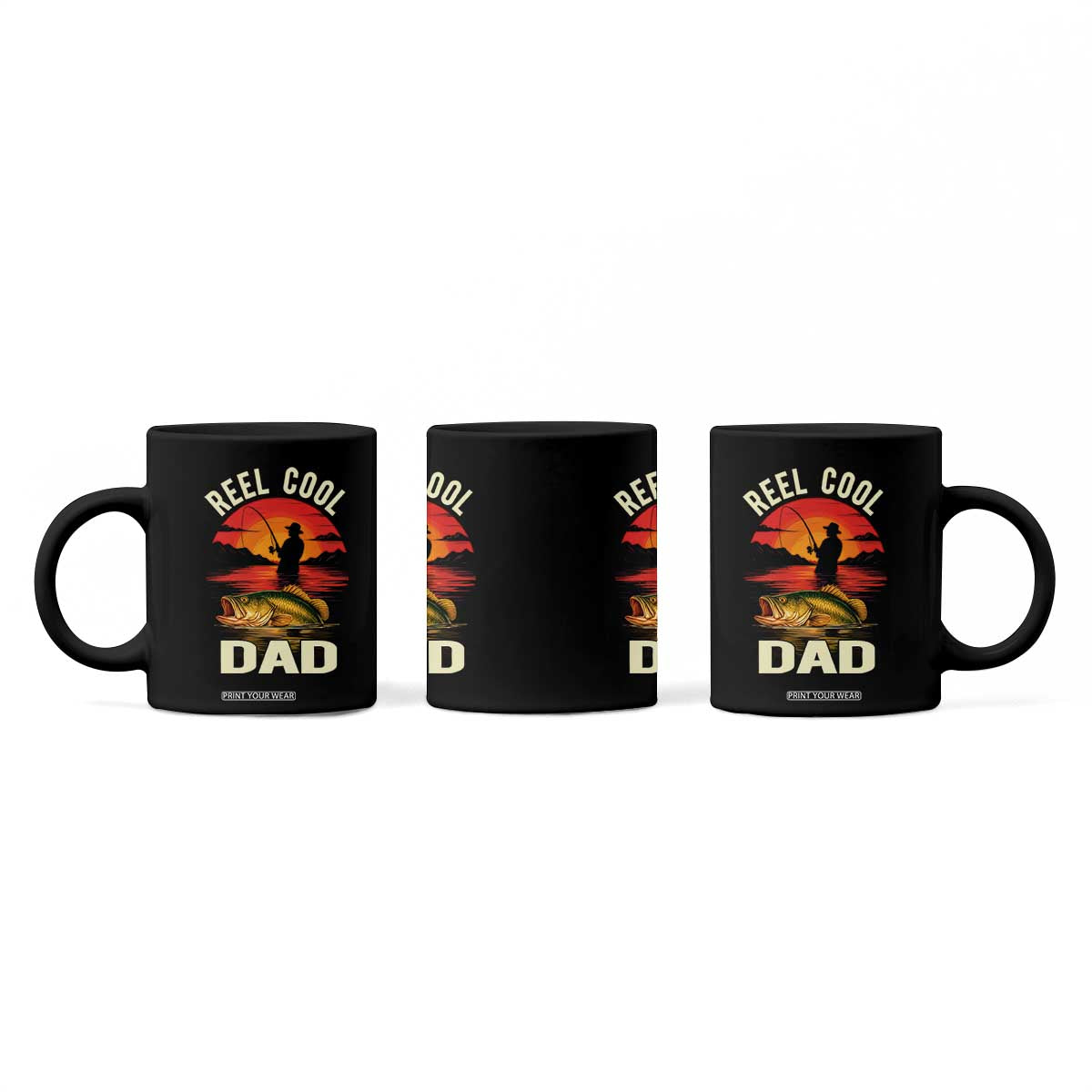 Funny Fishing Dad Coffee Mug Reel Cool Dad TS14 Print Your Wear