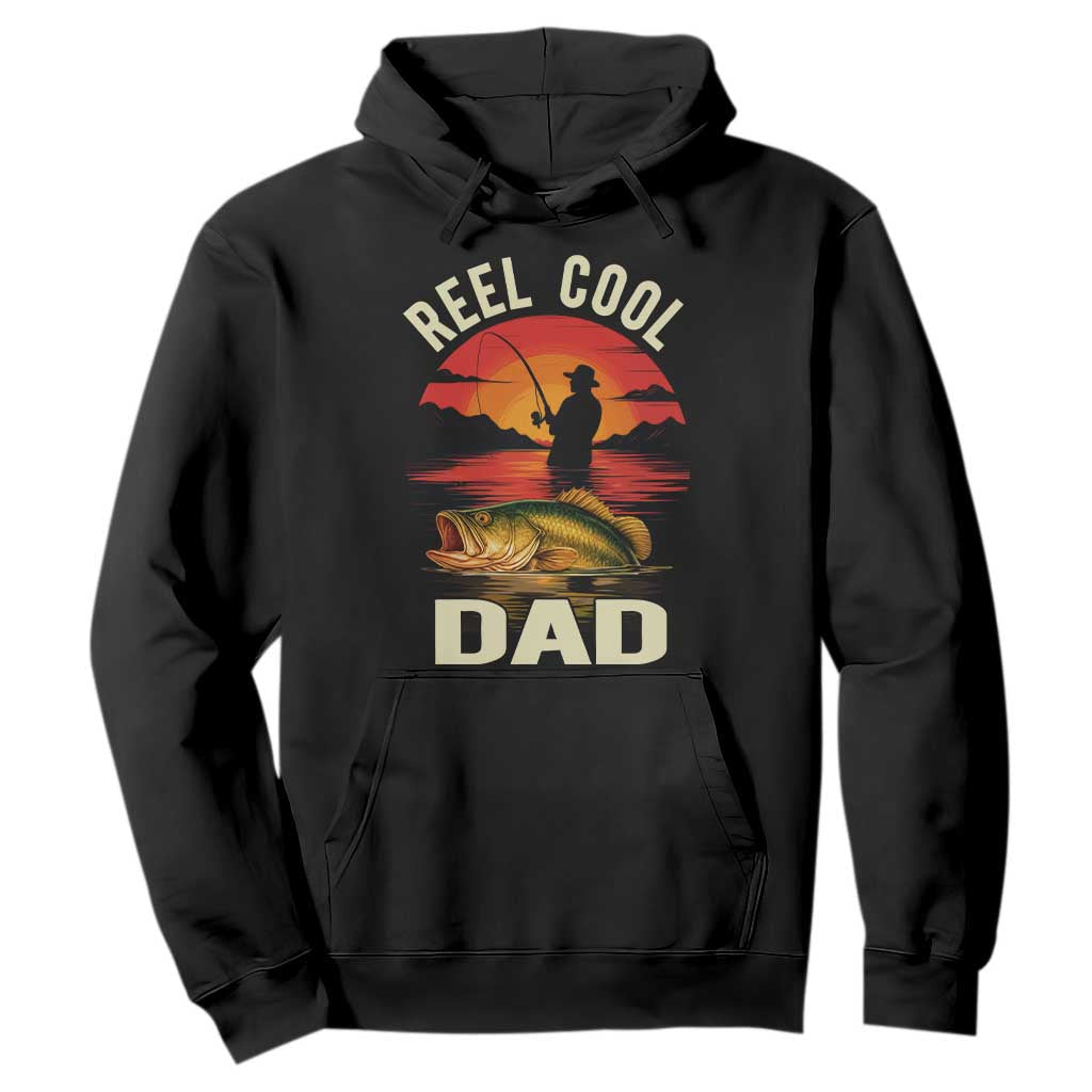 Funny Fishing Dad Hoodie Reel Cool Dad TS14 Black Print Your Wear