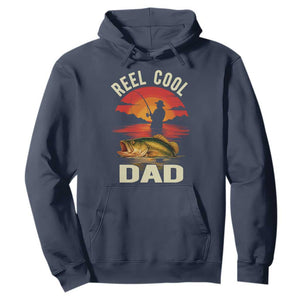 Funny Fishing Dad Hoodie Reel Cool Dad TS14 Navy Print Your Wear