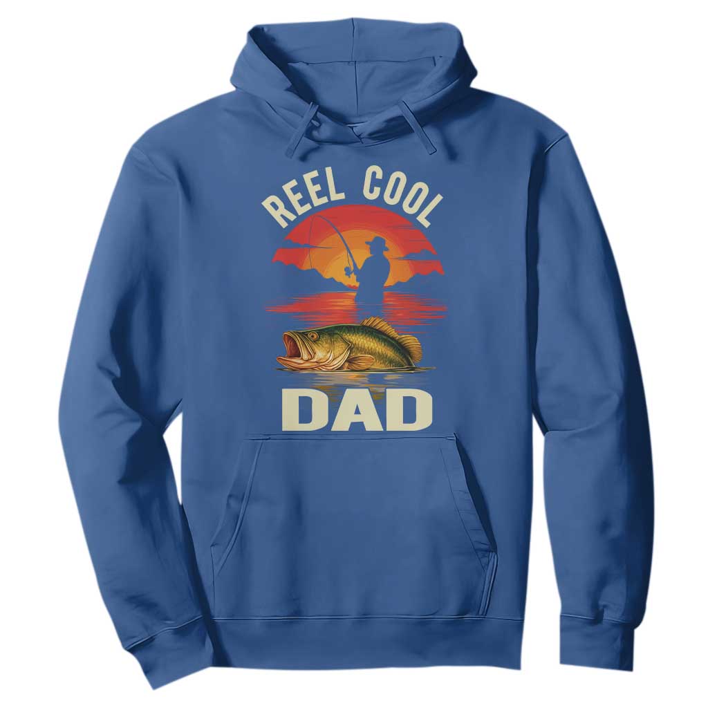 Funny Fishing Dad Hoodie Reel Cool Dad TS14 Royal Blue Print Your Wear