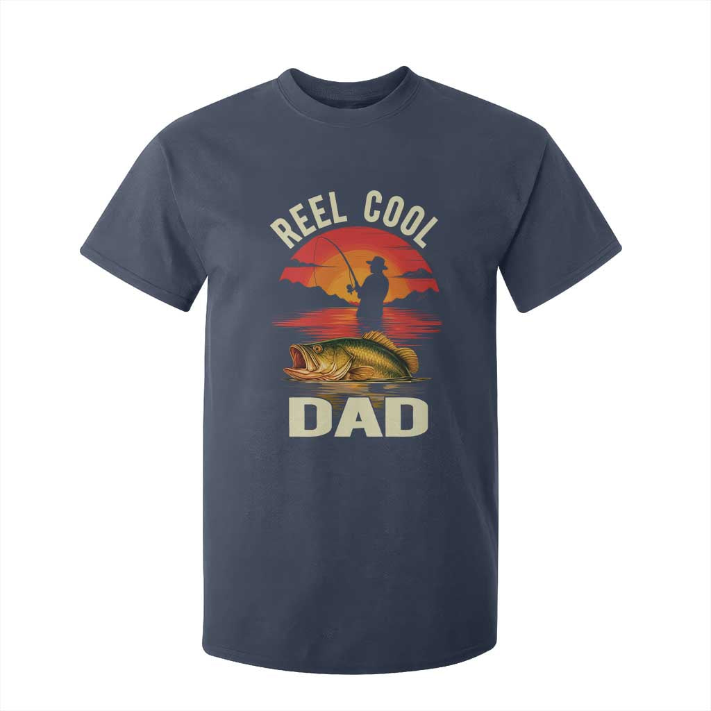 Funny Fishing Dad T Shirt For Kid Reel Cool Dad TS14 Navy Print Your Wear