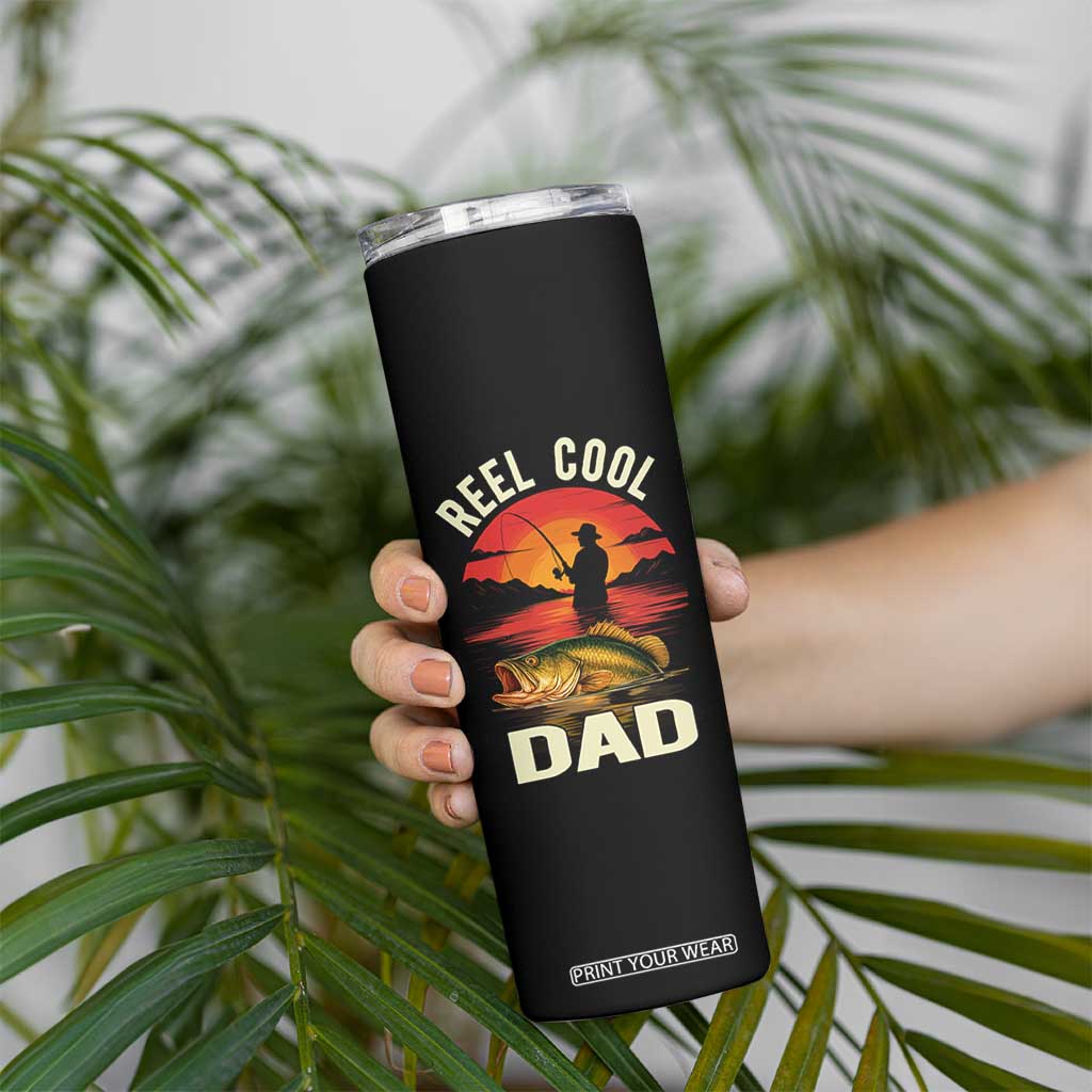Funny Fishing Dad Skinny Tumbler Reel Cool Dad TS14 Print Your Wear