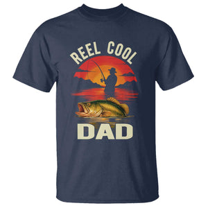Funny Fishing Dad T Shirt Reel Cool Dad TS14 Navy Print Your Wear