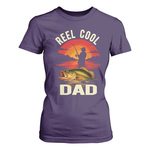 Funny Fishing Dad T Shirt For Women Reel Cool Dad TS14 Purple Print Your Wear