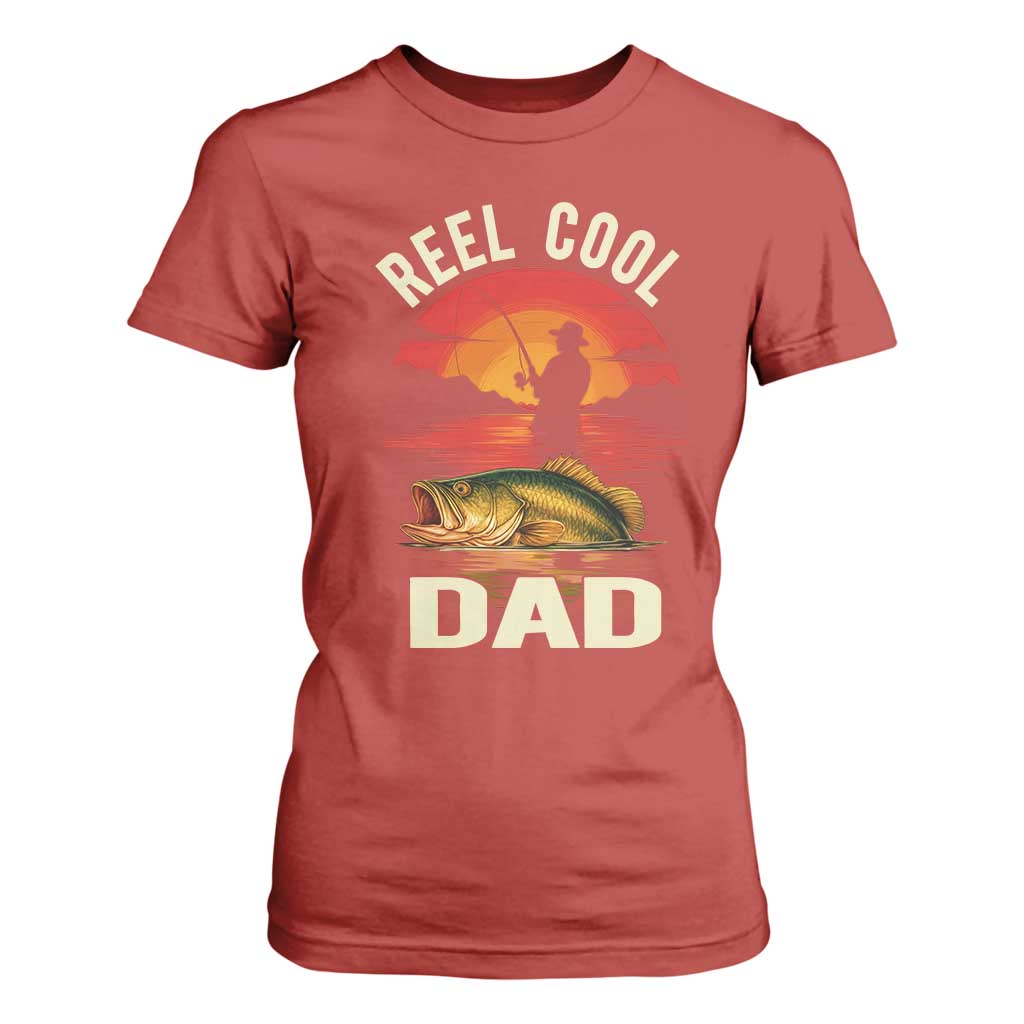Funny Fishing Dad T Shirt For Women Reel Cool Dad TS14 Red Print Your Wear
