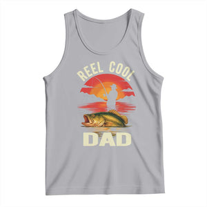 Funny Fishing Dad Tank Top Reel Cool Dad TS14 Athletic Heather Print Your Wear