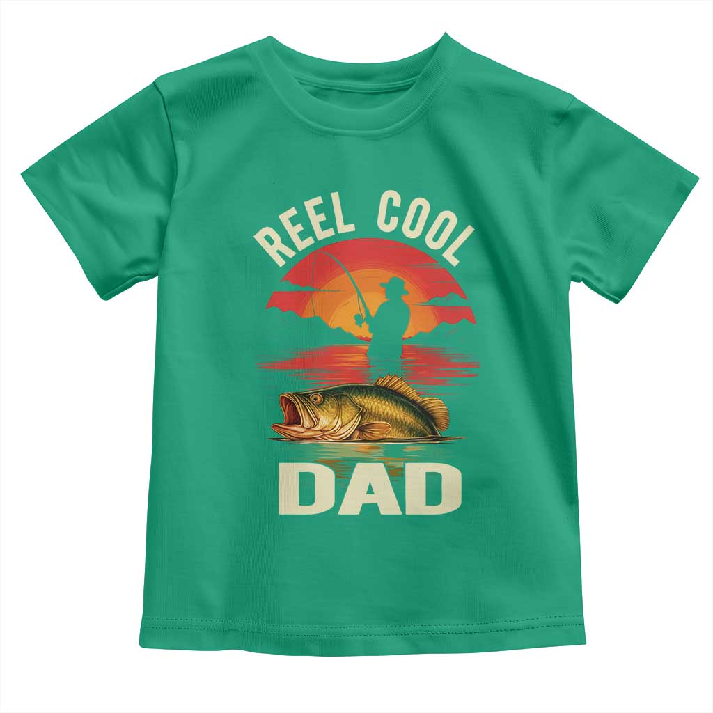 Funny Fishing Dad Toddler T Shirt Reel Cool Dad TS14 Irish Green Print Your Wear