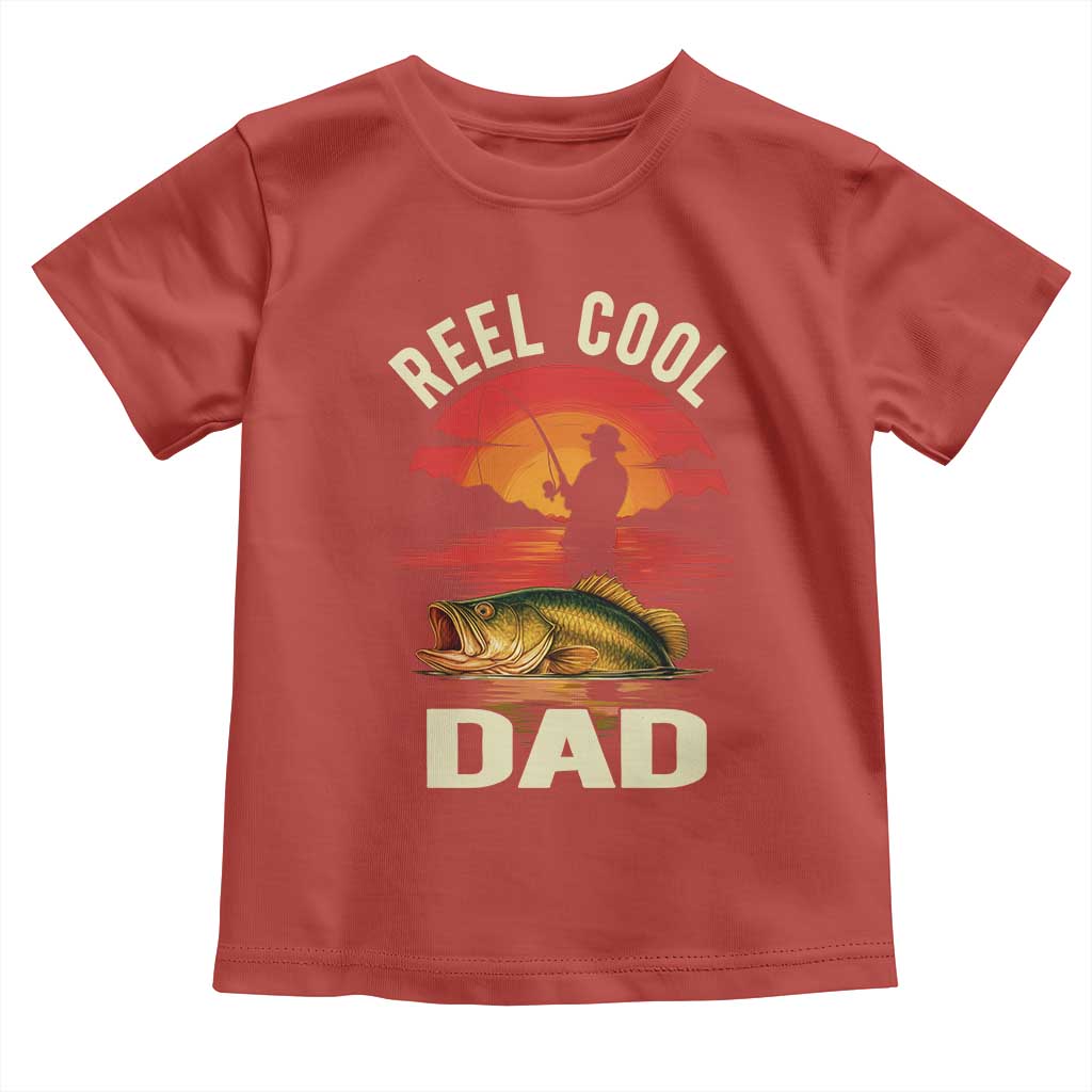 Funny Fishing Dad Toddler T Shirt Reel Cool Dad TS14 Red Print Your Wear