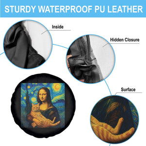 Mona Lisa Cat Starry Night Spare Tire Cover TS14 Print Your Wear