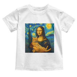 Mona Lisa Cat Starry Night Toddler T Shirt TS14 White Print Your Wear