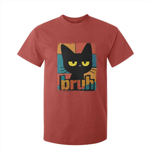 Funny Black Cat Bruh Meme T Shirt For Kid Funny Black Cat TS14 Red Print Your Wear