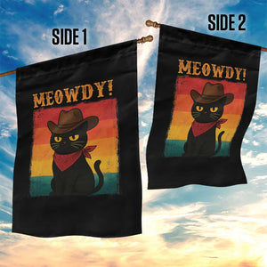 Meowdy Cowboy Cat Garden Flag Cute Black Kitten Country Western TS14 Print Your Wear