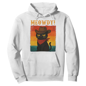 Meowdy Cowboy Cat Hoodie Cute Black Kitten Country Western TS14 White Print Your Wear