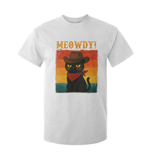 Meowdy Cowboy Cat T Shirt For Kid Cute Black Kitten Country Western TS14 White Print Your Wear