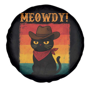 Meowdy Cowboy Cat Spare Tire Cover Cute Black Kitten Country Western TS14 Print Your Wear