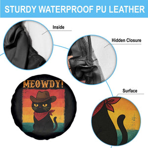 Meowdy Cowboy Cat Spare Tire Cover Cute Black Kitten Country Western TS14 Print Your Wear