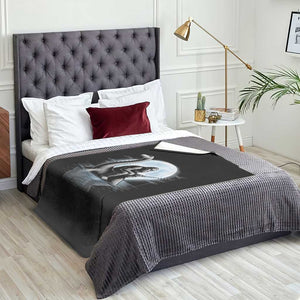 Funny Bigfoot Fishing Throw Blanket Sasquatch Riding Nessie Cryptid Moon Night TS14 Print Your Wear