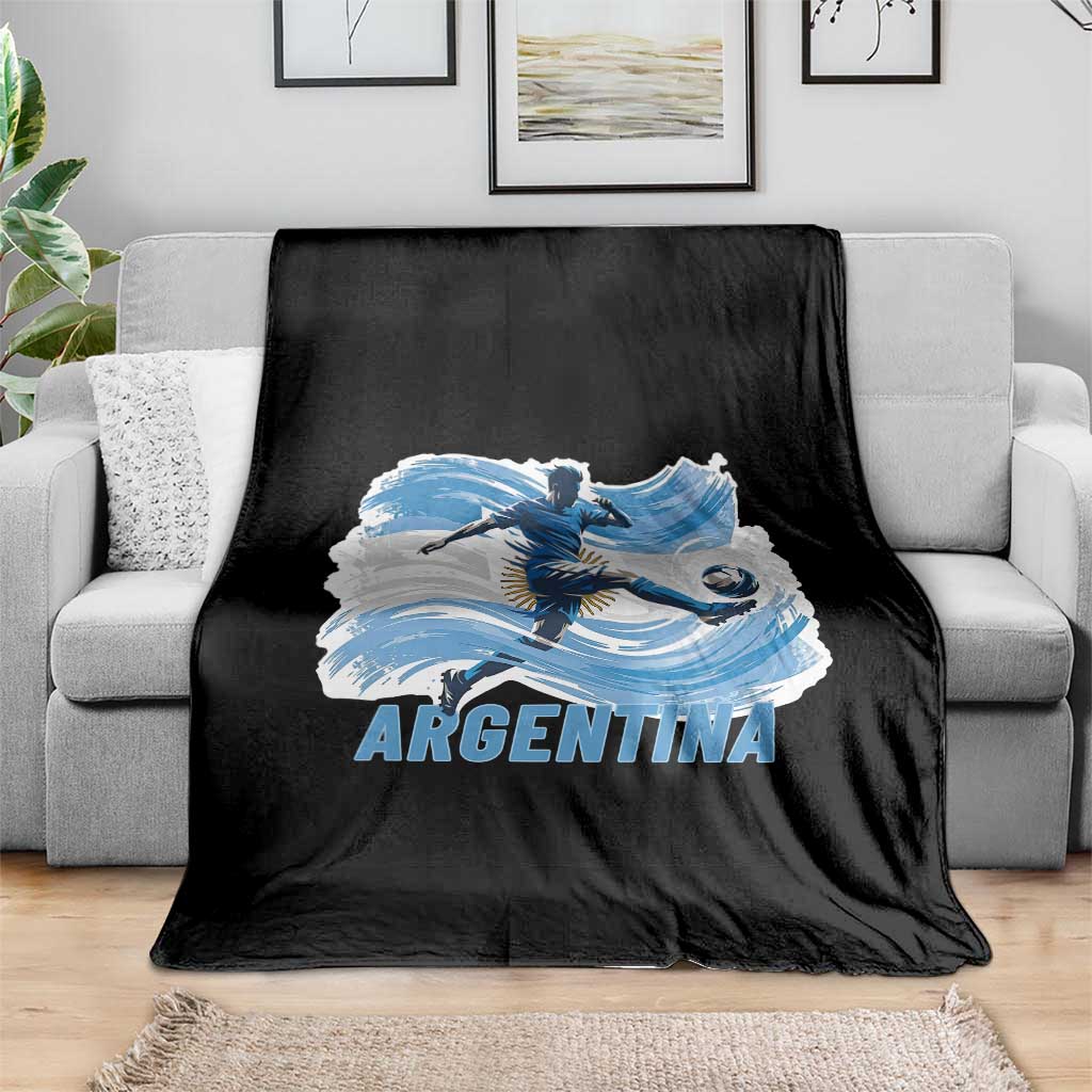 Argentina Soccer Fan Argentinian Flag Patriotic Sports Throw Blanket TS14 Print Your Wear