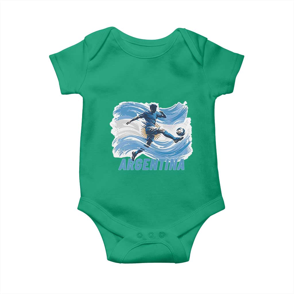 Argentina Soccer Fan Argentinian Flag Patriotic Sports Baby Onesie TS14 Irish Green Print Your Wear
