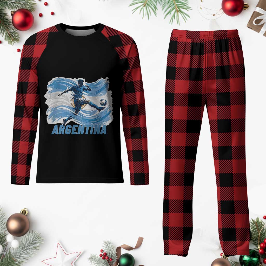 Argentina Soccer Fan Argentinian Flag Patriotic Sports Plaid Pajama Set TS14 Buffalo Plaid Print Your Wear